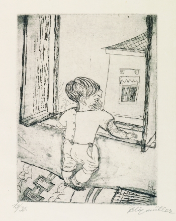 Conrad Felixmüller - Kind am Fenster