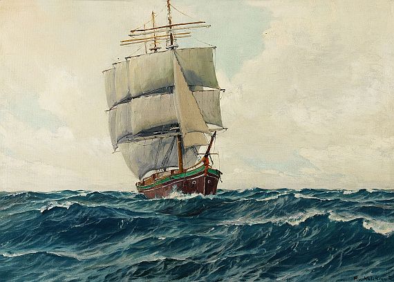 Patrick von Kalckreuth - Vollschiff auf bewegter See