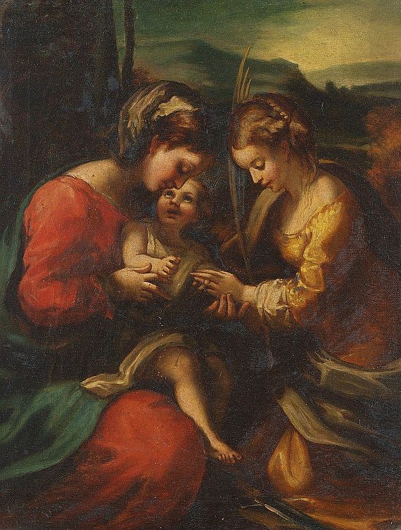 Leonardo da Vinci - In der Art von - Maria mit dem Jesuskind