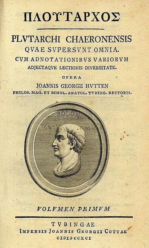 Johann Georg Hutten - Plutarchi Chaeronensis quae supersunt omnia..., 14 Bde.
