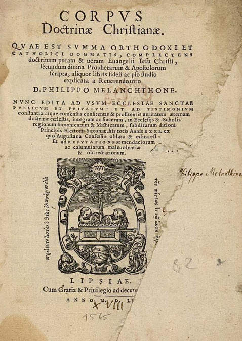 P. Melanchthon - Corpus doctrinae christianae. 1565.