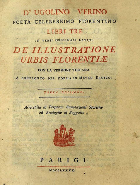 Ugolino Verino - Poeta celeberrimo Fiorentino. 1740