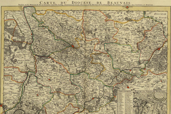 Frankreich - Carte du Diocese de Beauvais.