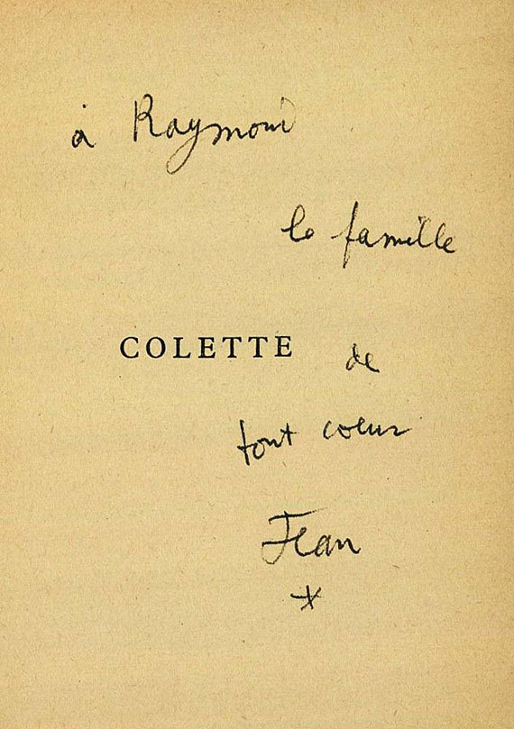 Jean Cocteau - Colette. 1955.