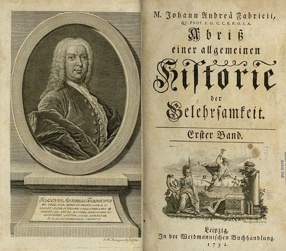 Fabricius, J. A. - Abriß einer allgemeinen Geschichte der Gelehrsamkeit. 1752