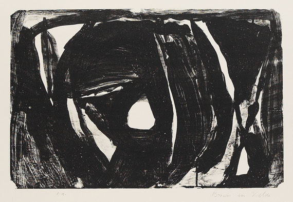 Bram van Velde - Composition en noir et blanc