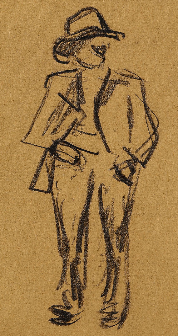 Heinrich Zille - Mann mit Hut