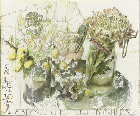 Horst Janssen - Plakat: "20 Jahre Galerie Seifert-Binder"