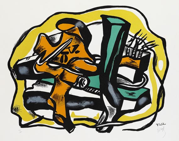 Fernand Léger - Composition sur fond jaune