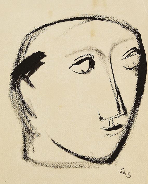 Gustav Seitz - Porträt Jean Genet