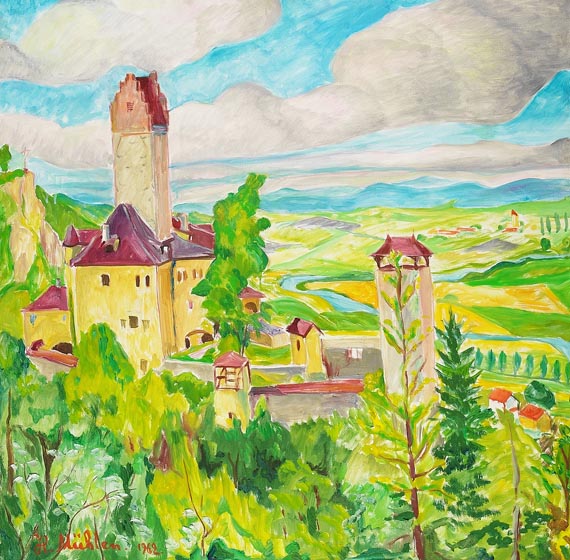 Hermann Mühlen - Landschaft mit Burg