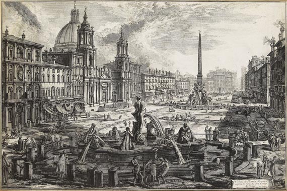 Giovanni Battista Piranesi - Veduta di Piazza Navona sopra le rovine del Circo Agonale