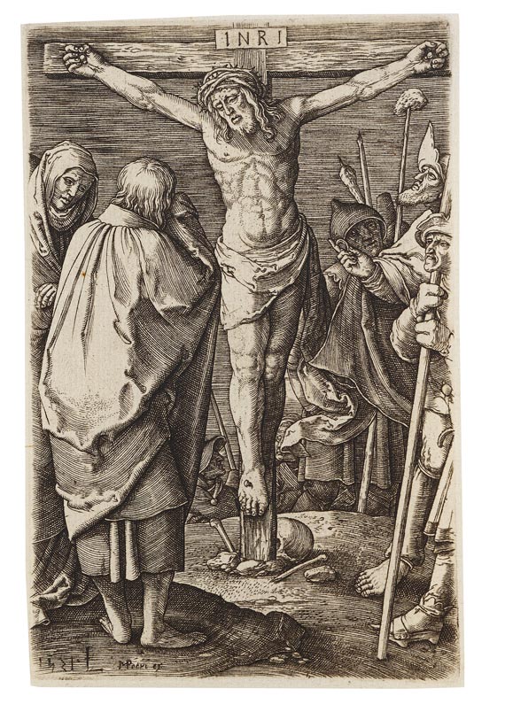 Lucas van Leyden - 2 Bll.: Die Kreuzigung. Christus in der Vorhölle