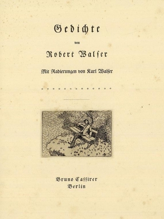 Robert Walser - Gedichte. Mit Radierungen von Karl Walser