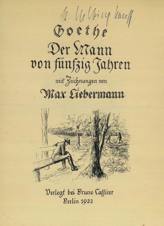 Max Liebermann - Goethe, Der Mann von fünfzig Jahren. 1922.