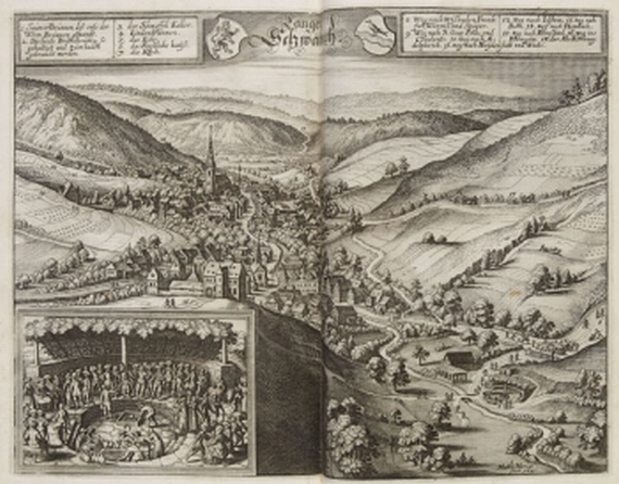 Matthaeus Merian - 3 Topographien in 1 Bd. 1645.