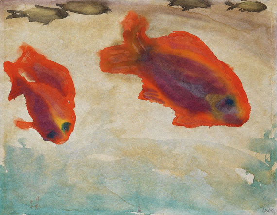 Emil Nolde - Zwei rote Fische