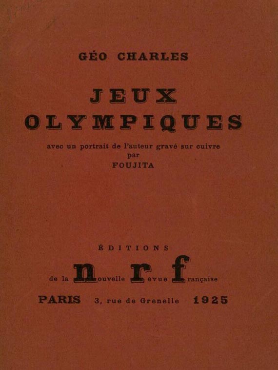 Géo Charles - Jeux olympiques. 1925.