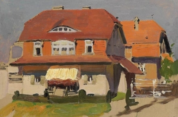 Erich Kips - 3 Arbeiten: Häuser. Findling. Hünengrab