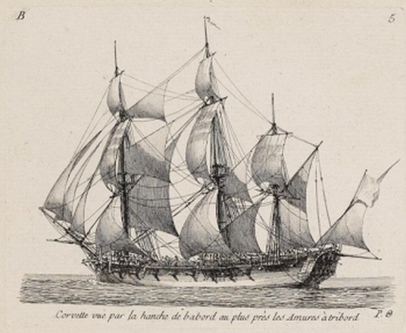 Pierre Ozanne - Mélanges de vaisseaux, de frégates, et de corvettes (2. Cahier)