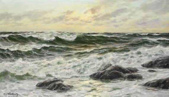 Patrick von Kalckreuth - Wellen bei Sonnenuntergang
