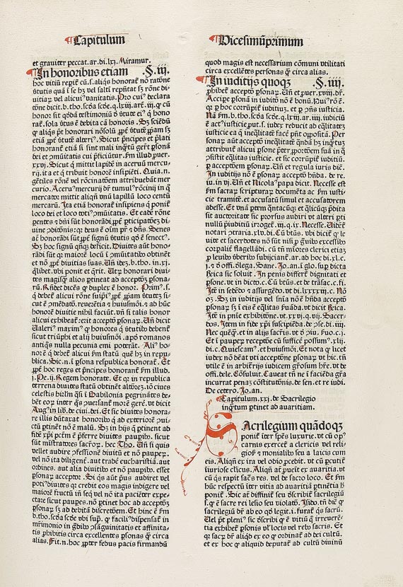 Antonius Florentinus - Summa theologica. Tl. 2. 1477.