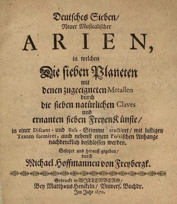 Michael Hoffmann - Deutsches Sieben. 1670.