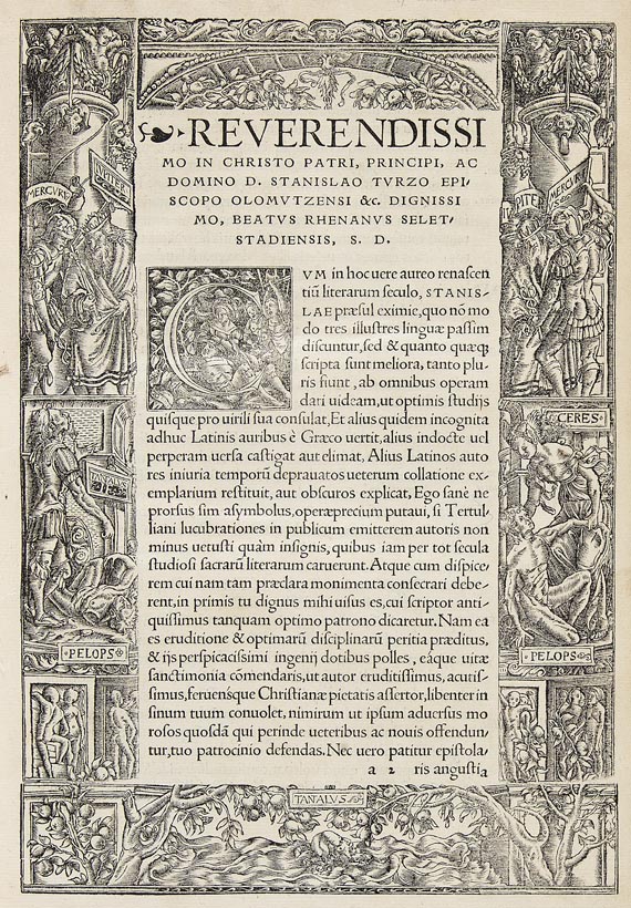 Quintus S. F. Tertullian - Opera. 1521