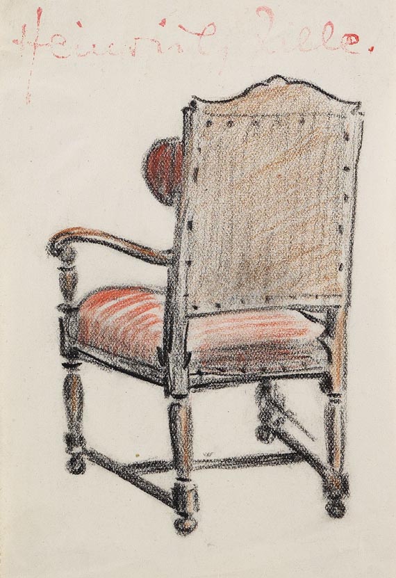 Heinrich Zille - Der Sessel von Zilles Vater (14). 1898