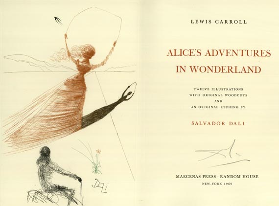 Salvador Dalí - Carrol, Alice im Wunderland. 1969