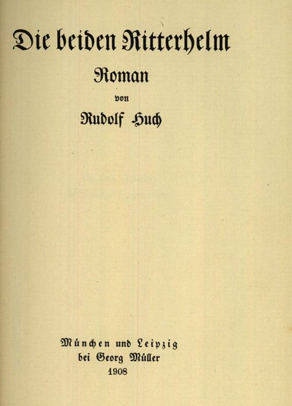 Rudolf Huch - Ritterhelm. 1908