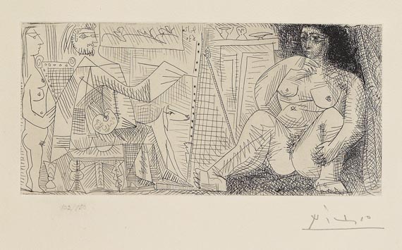 Pablo Picasso - Le Peintre et son Modèle. 1965