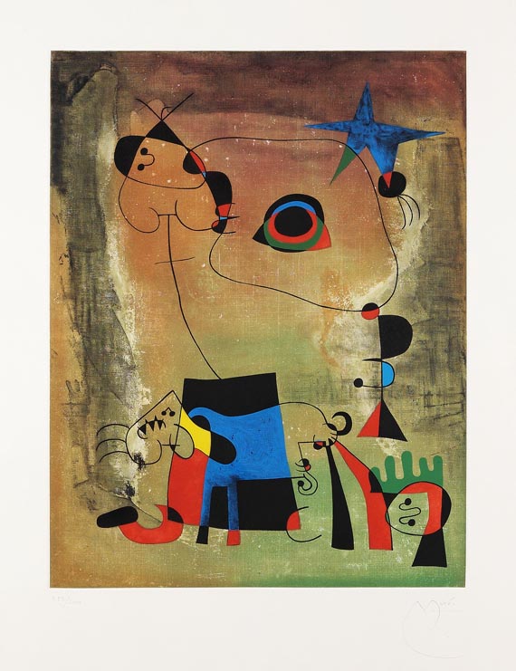 Joan Miró - Le chien bleu