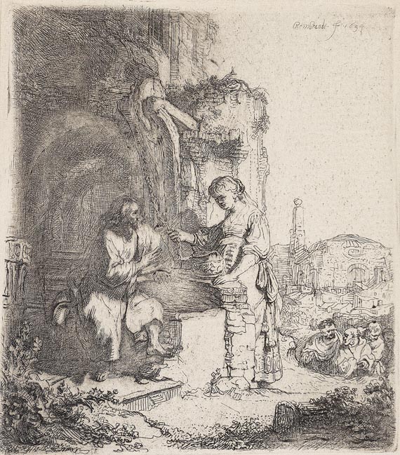 Harmensz. Rembrandt van Rijn - Christus und die Samariterin