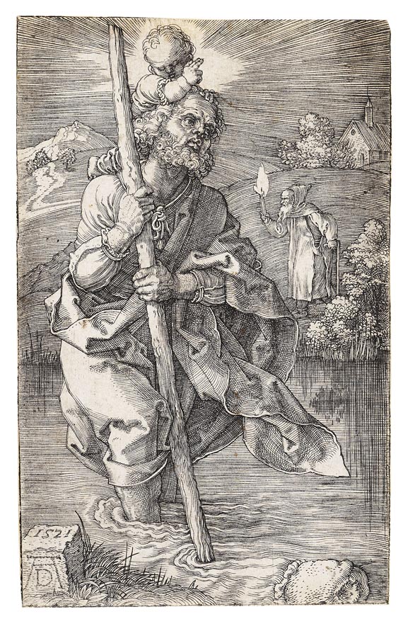 Albrecht Dürer - St. Christophorus, nach rechts schauend