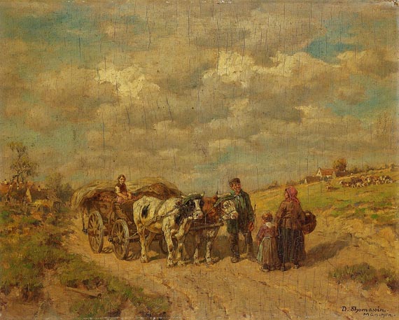Désiré Thomassin - Ochsengespann auf einem Feldweg