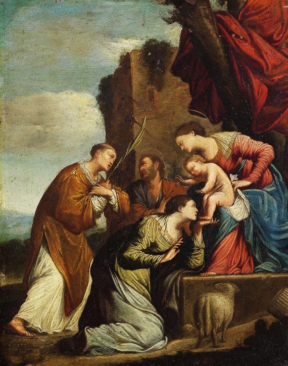Italien - Madonna mit Kind und Heiligen