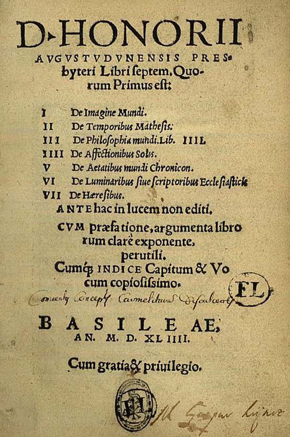 Honorius Augustodunensis - Libri septem. 1544 (14)