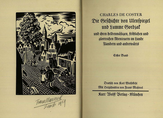 Frans Masereel - Coster, Charles de, Ulenspiegel. 2 Bde. 1926