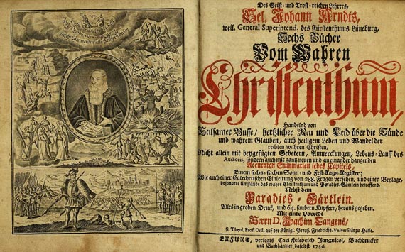 Johann Arndt - Vom wahren Christenthum, 2 Bde. 1736