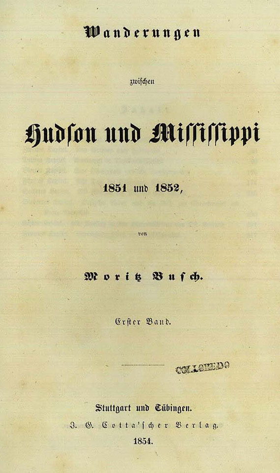 Moritz Busch - Wanderungen, 1854.