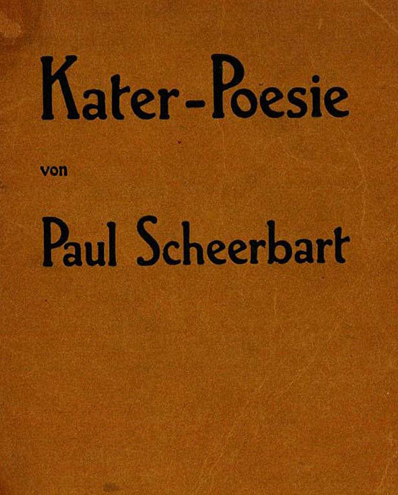 Paul Scheerbart - Kater-Poeasie, 1909. [M48]