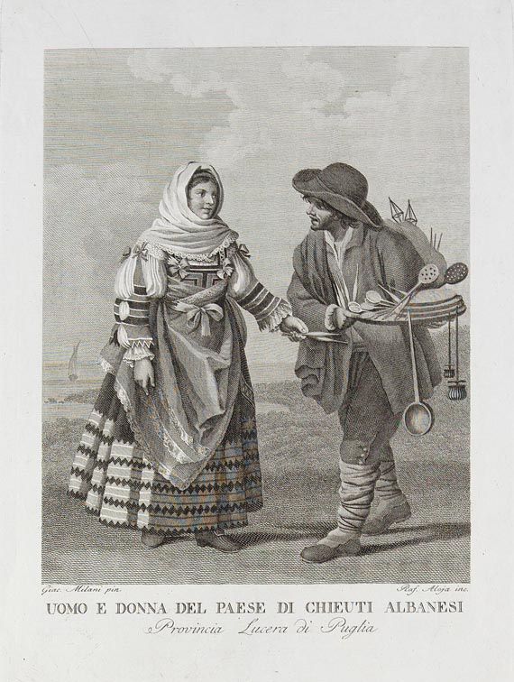 Mode - Costumi diversi ... del Faro Napoli. 35 (st. 39) Bll. 1832.