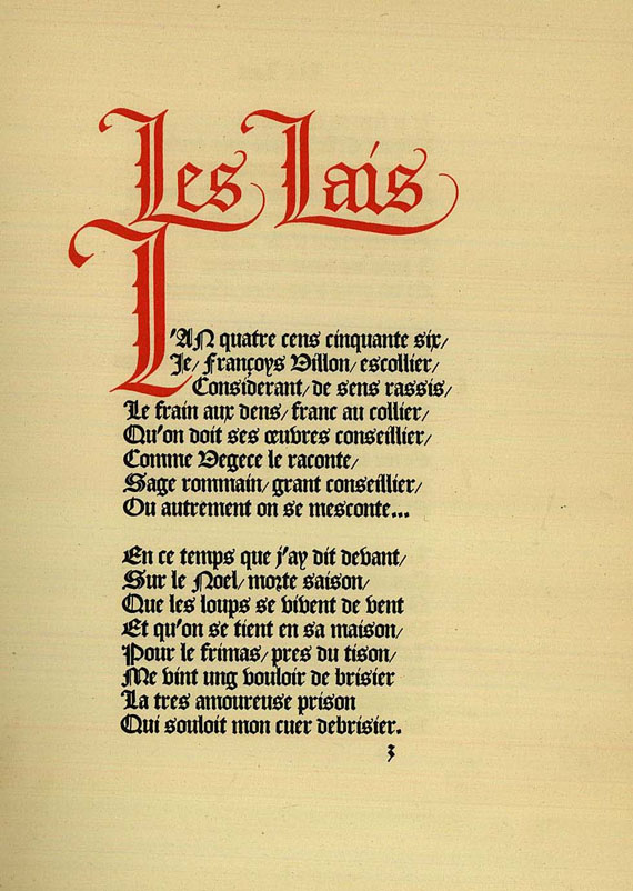 Francois Villon - Oeuvres. 1929