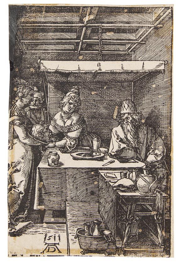 Albrecht Dürer - Herodias empfängt das Haupt des Johannes