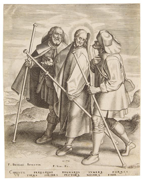 Pieter Brueghel d. Ä. - Nach - Christus und zwei Jünger auf dem Weg nach Emmaus