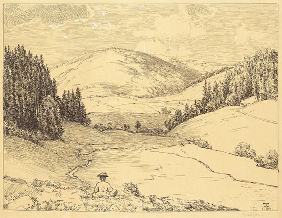 Hans Thoma - Schwarzwaldhöhe - Tal bei Sankt Blasien