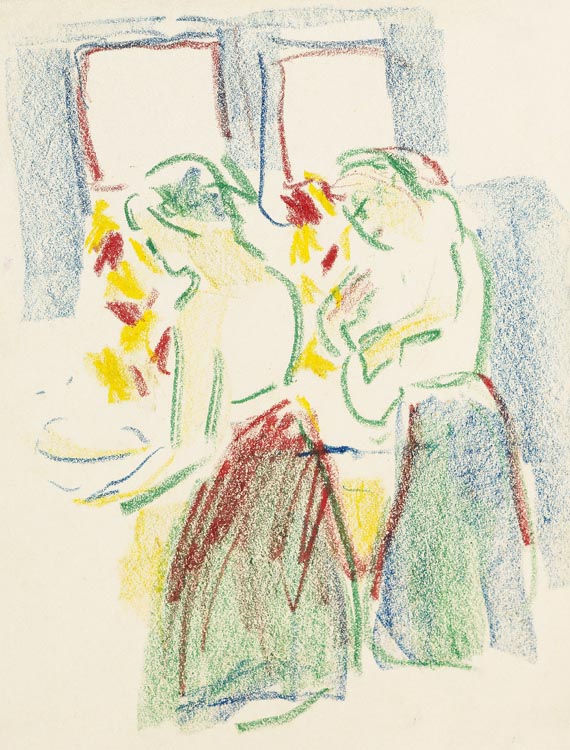 Ernst Ludwig Kirchner - Zwei Mädchen bei der Toilette