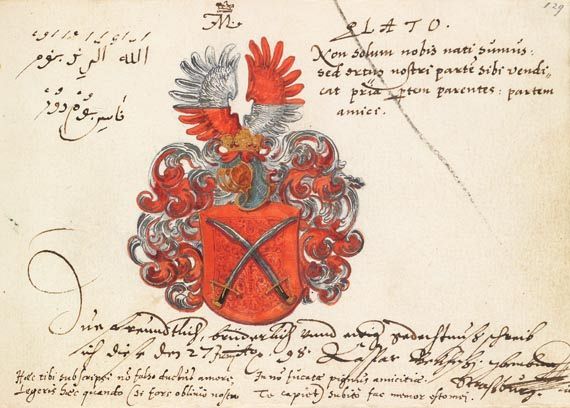  Album amicorum - Stammbuch des Johann v. Bassen. 1595. - 