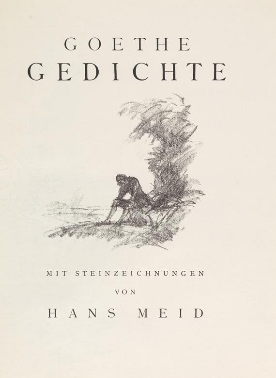Hans Meid - Goethe, J. W. von, Gedichte, 1925.